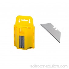 100 Steel Utility Knife Blades Dispenser Case Scraper Trimmer Metal Razor Safety